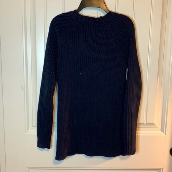 Michael Kors Navy Cable Knit Sweater Small NWOT Double Zip, Nautical Chic - Picture 12 of 15